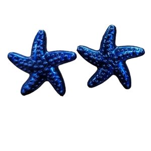 Blue Starfish Earrings